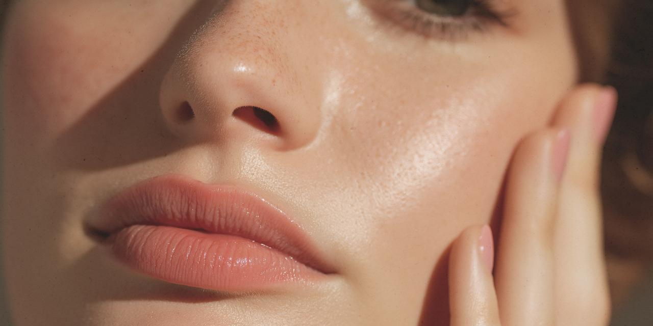 Close-up of a person's face with a soft focus on skin texture